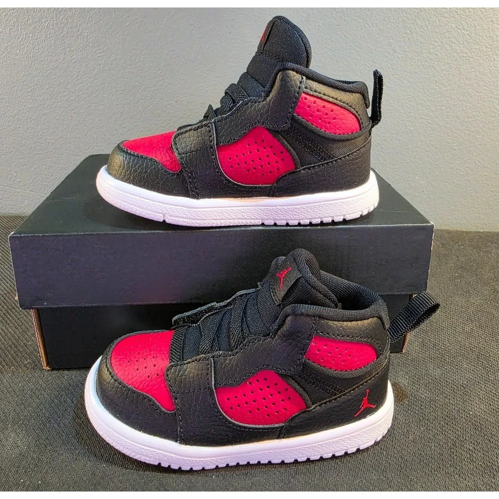 New Jordan Access (TD) Mid Top Toddler Sneaker Black/Red/White US 9C AV7944 006